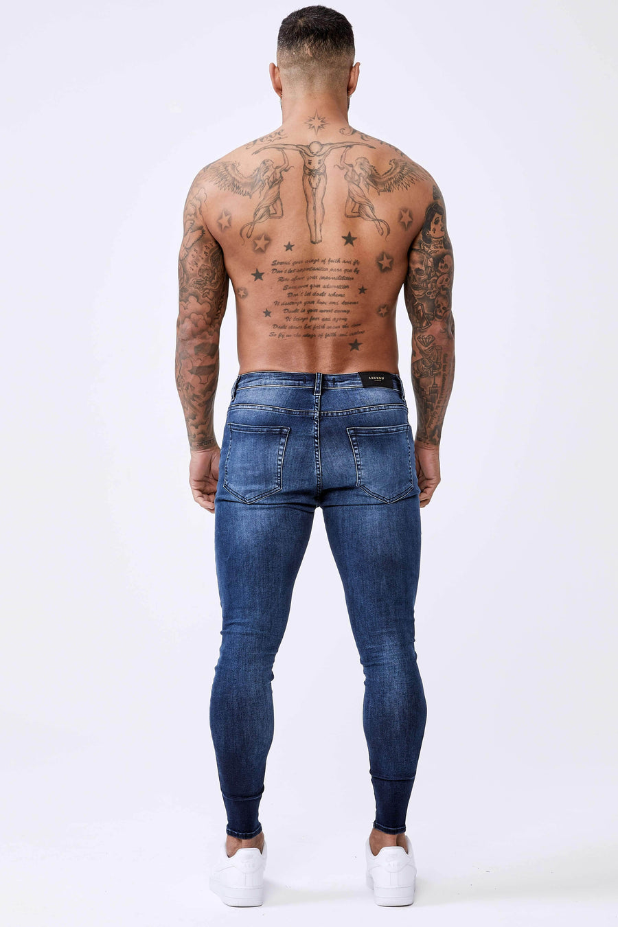 Legend London Jeans Dark Indigo Fade Wash - Spray-On Jeans