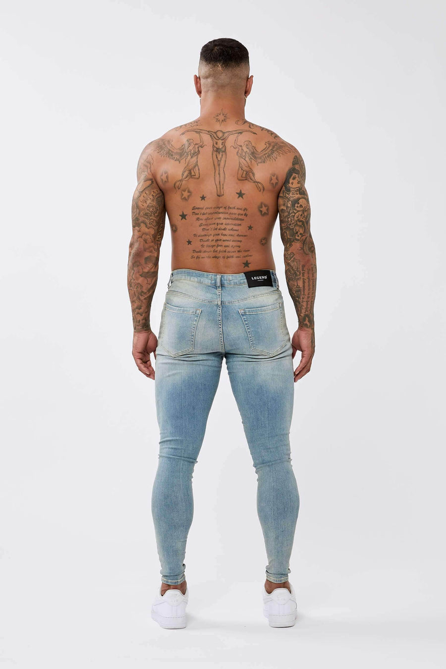 Legend London Jeans LIGHT WASHED SAND BLUE - SPRAY ON JEANS