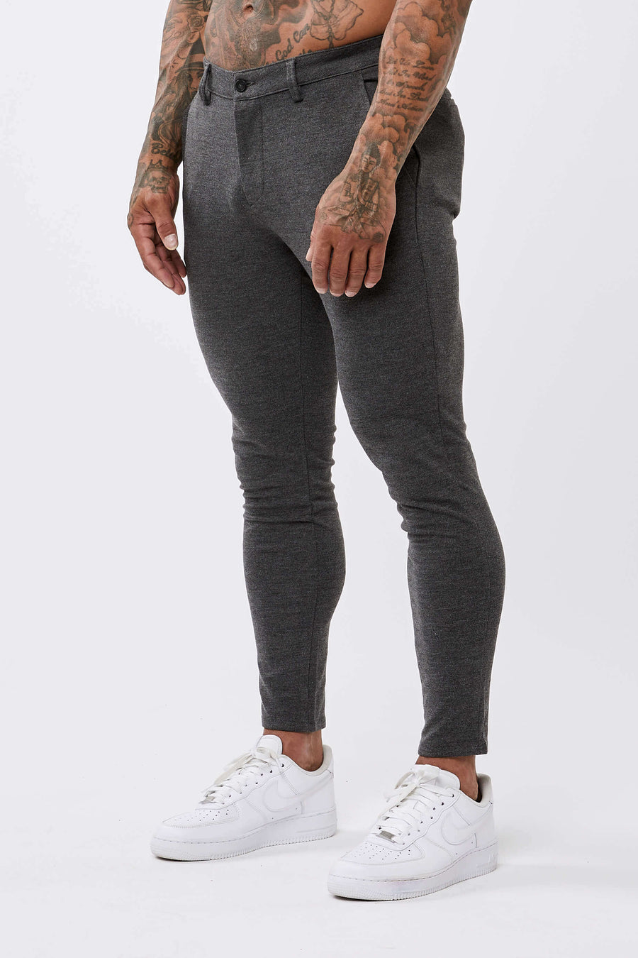 Legend London Trousers STRETCH TROUSER CHARCOAL - SPRAY-ON FIT