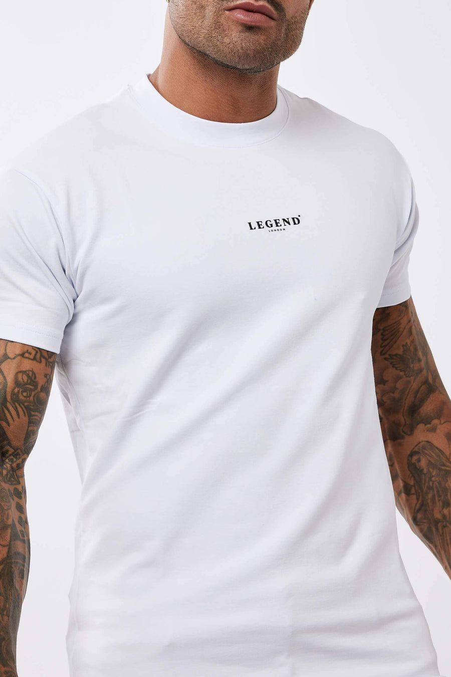 Legend London Tshirts CENTER LOGO T-SHIRT - WHITE